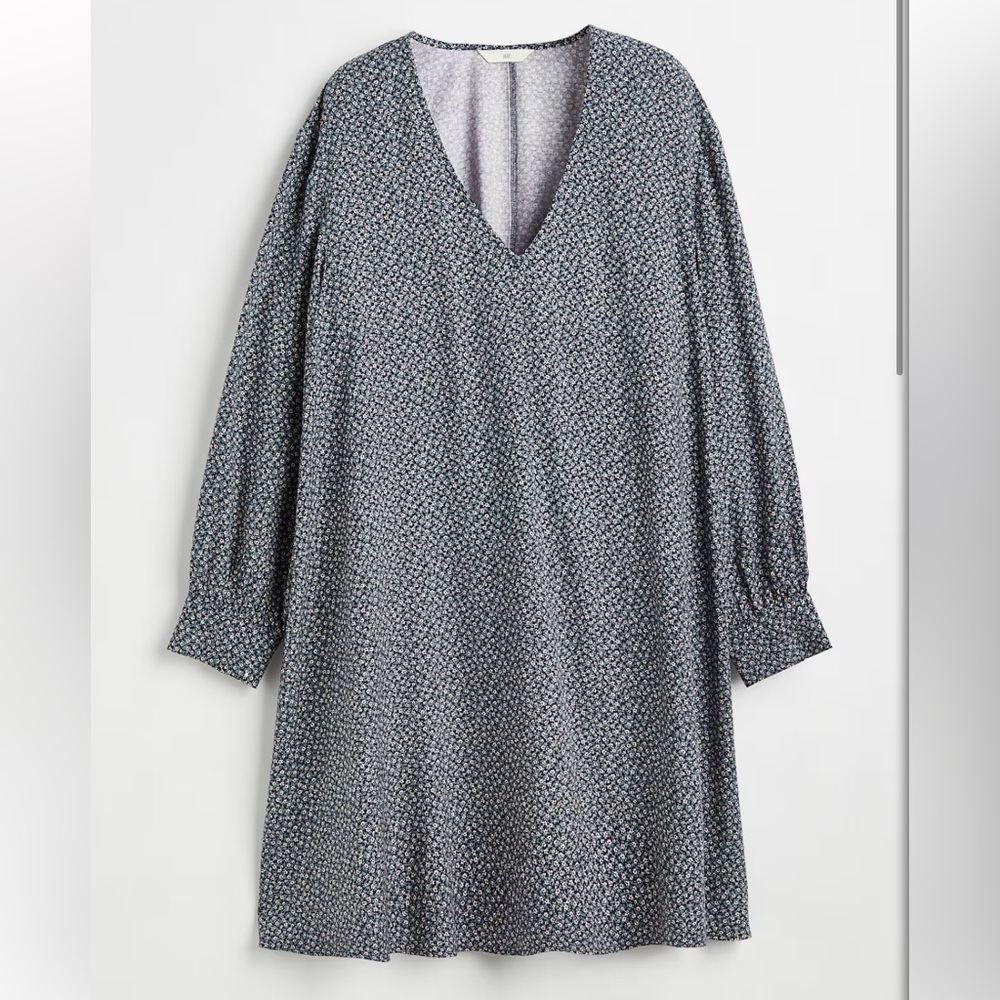 Navy Blue Floral Dress